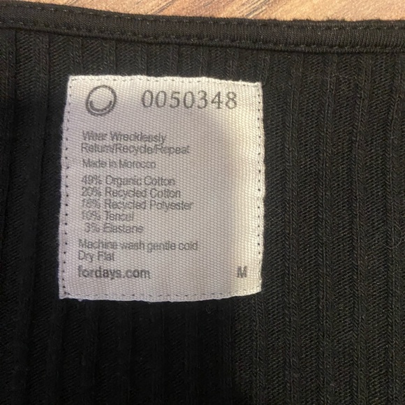 For Days Upcycled Square Neck Rib Top - Picture 2 of 2